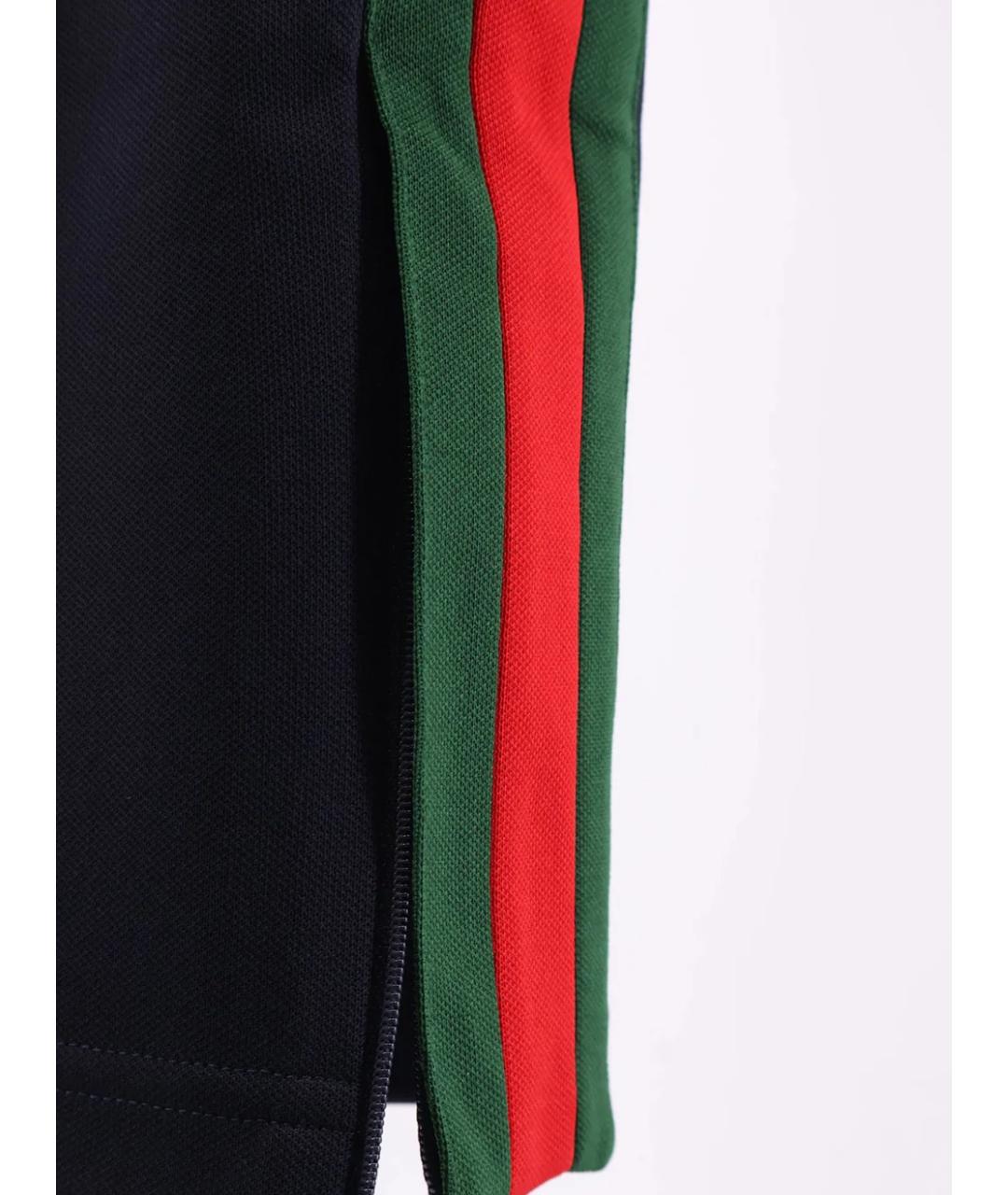 GUCCI Темно-синие полиэстеровые повседневные брюки, фото 2