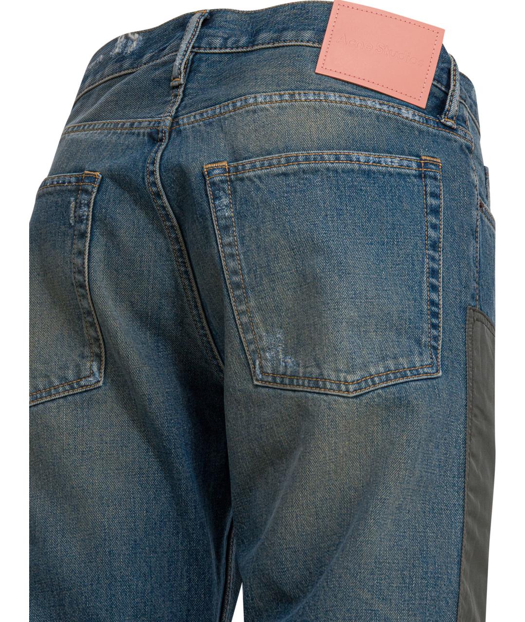 ACNE STUDIOS Синие хлопковые прямые джинсы, фото 4