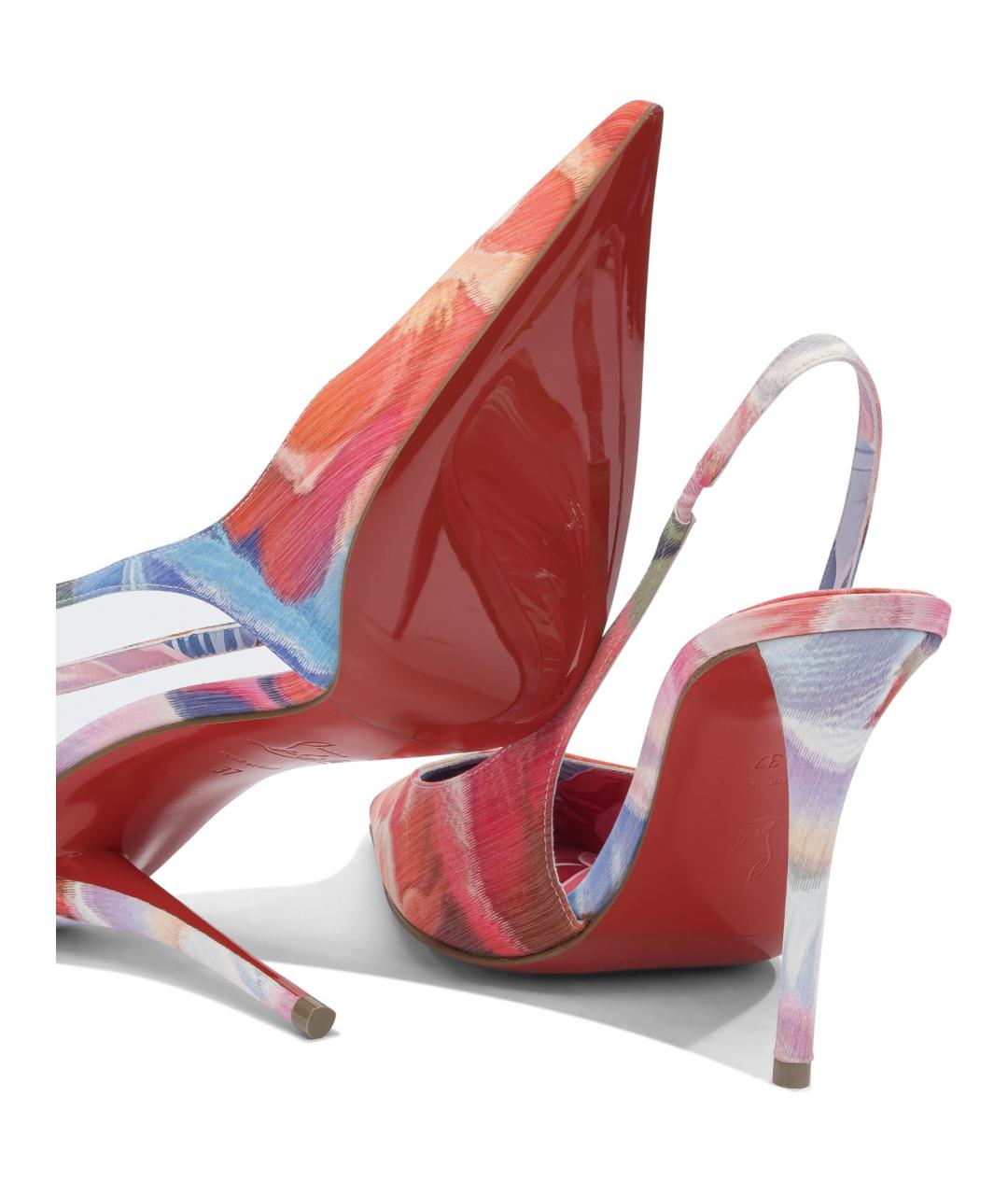 CHRISTIAN LOUBOUTIN Мульти текстильные туфли, фото 5
