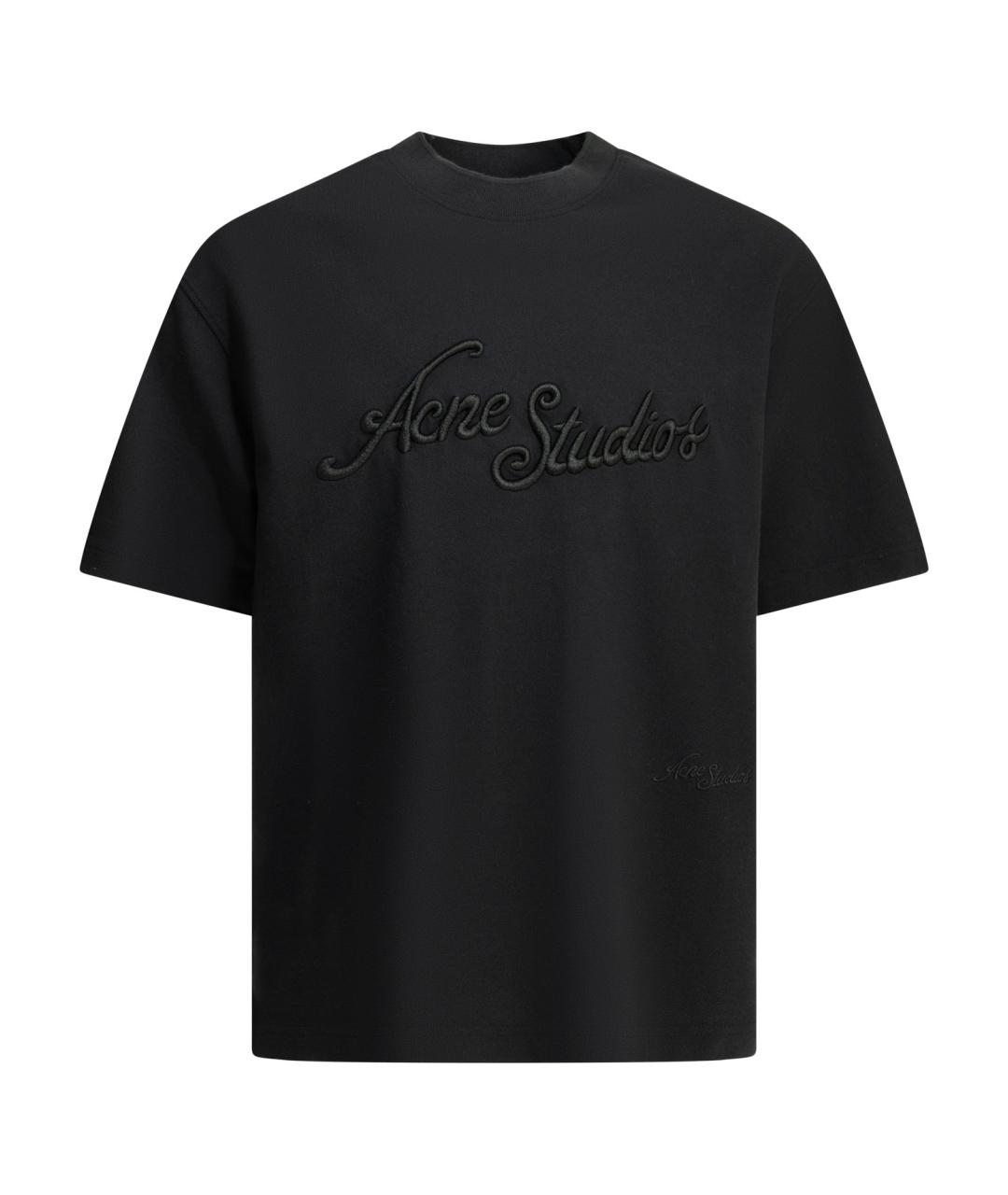 ACNE STUDIOS Черная хлопковая футболка, фото 1
