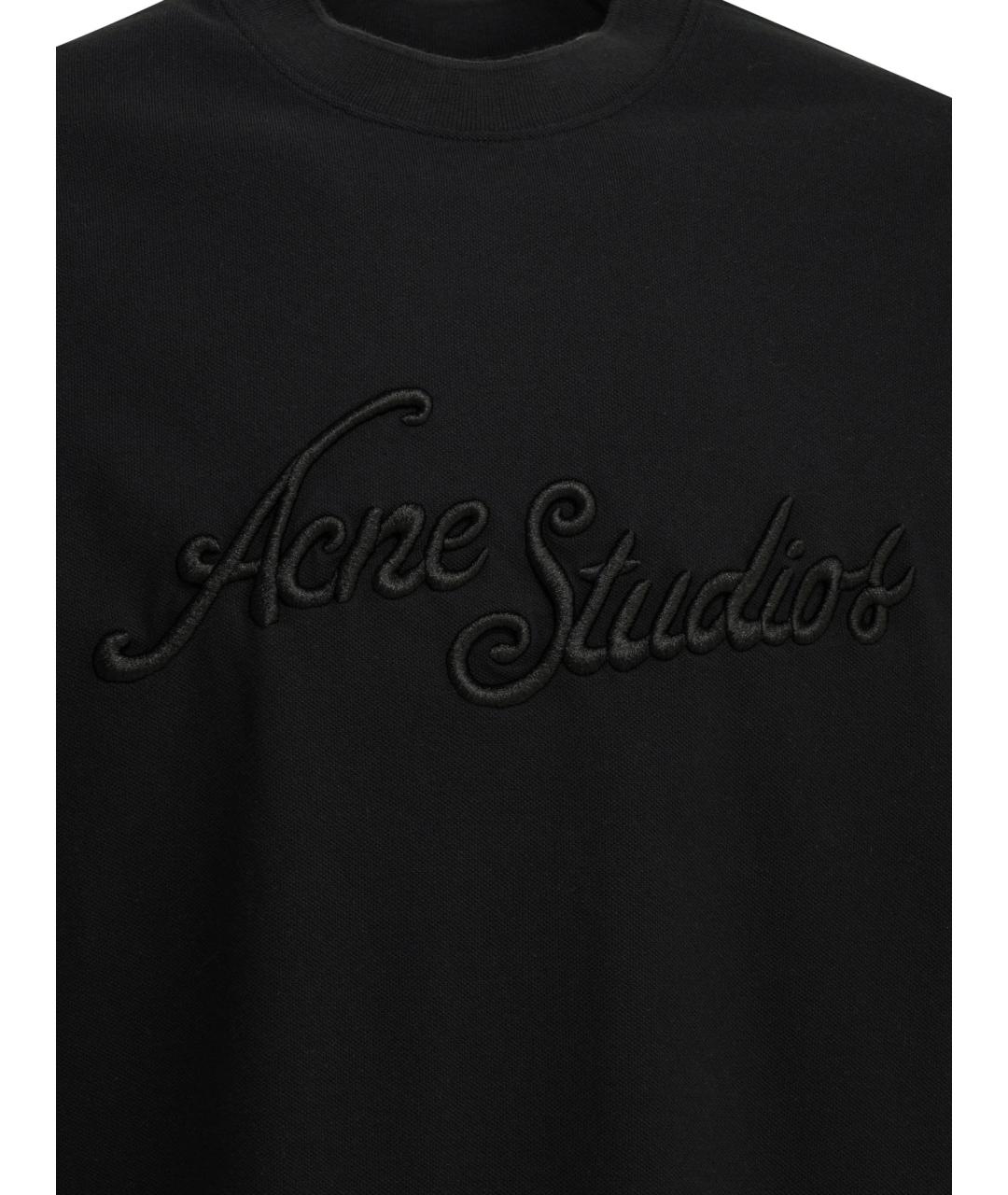 ACNE STUDIOS Черная хлопковая футболка, фото 3