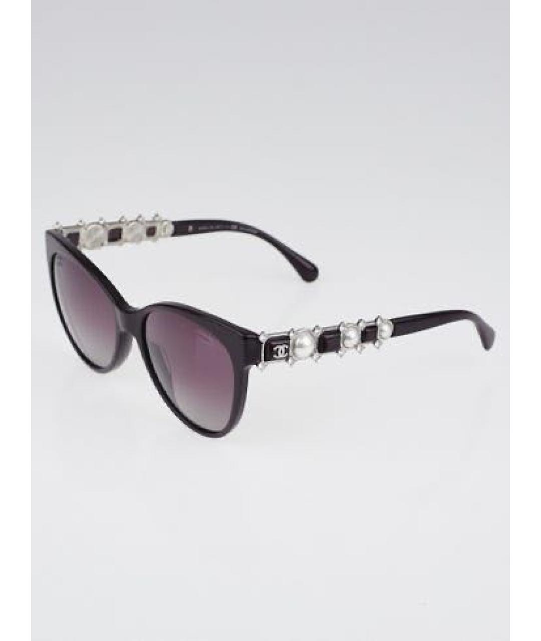CHANEL Черные пластиковые солнцезащитные очки, фото 2