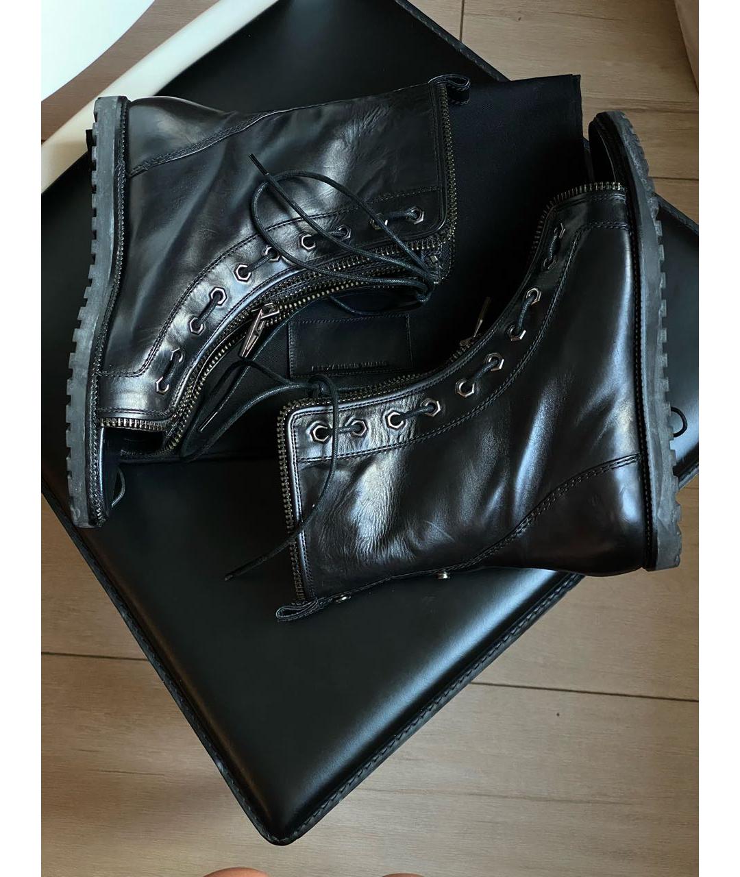 ALEXANDER WANG Черные кожаные полусапоги, фото 4