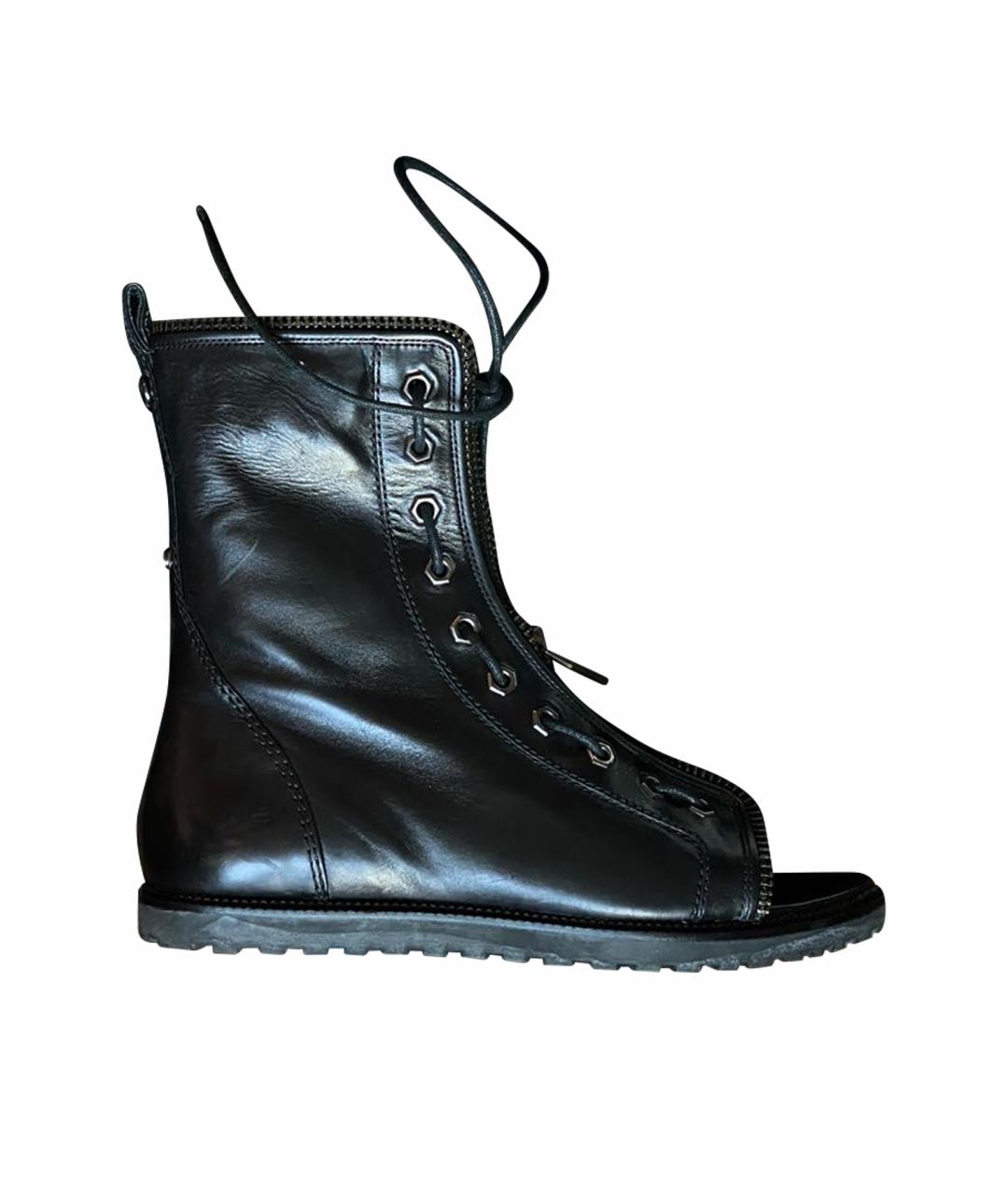 ALEXANDER WANG Черные кожаные ботинки, фото 1