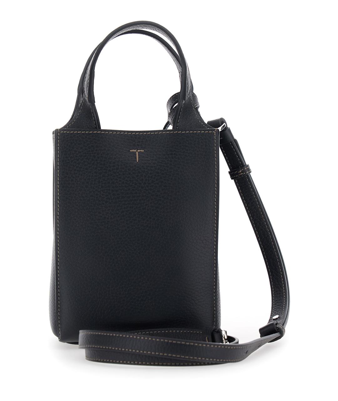 TOD'S Черная кожаная сумка через плечо, фото 2