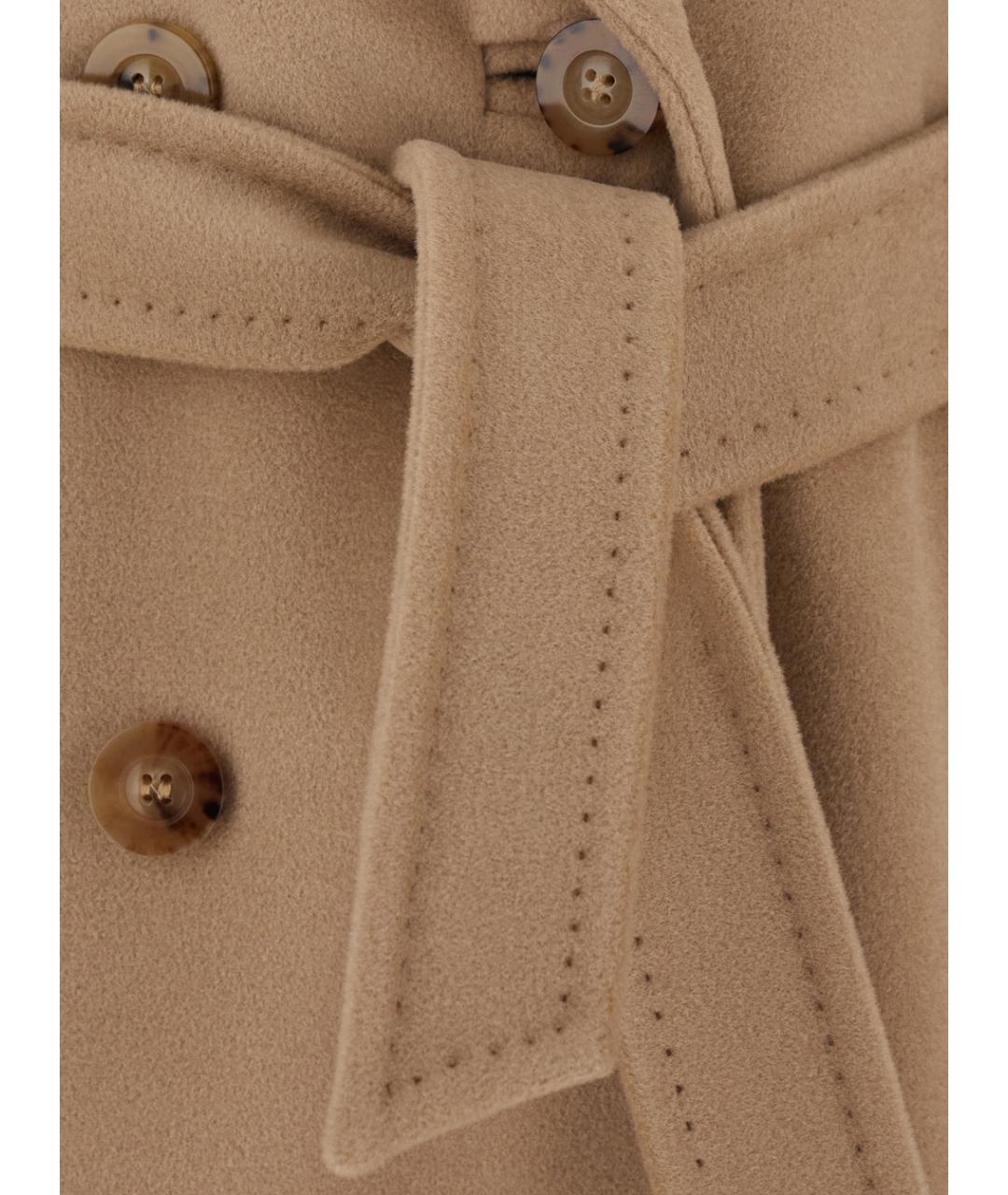 MAX MARA Бежевое шерстяное пальто, фото 3