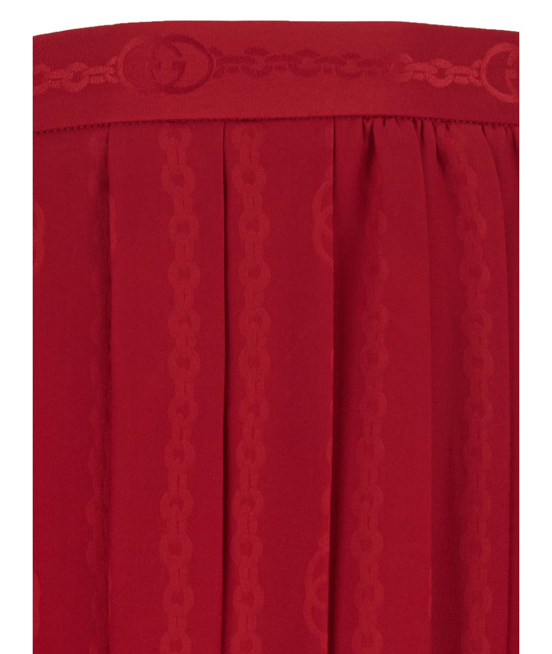 GUCCI Красная юбка миди, фото 3