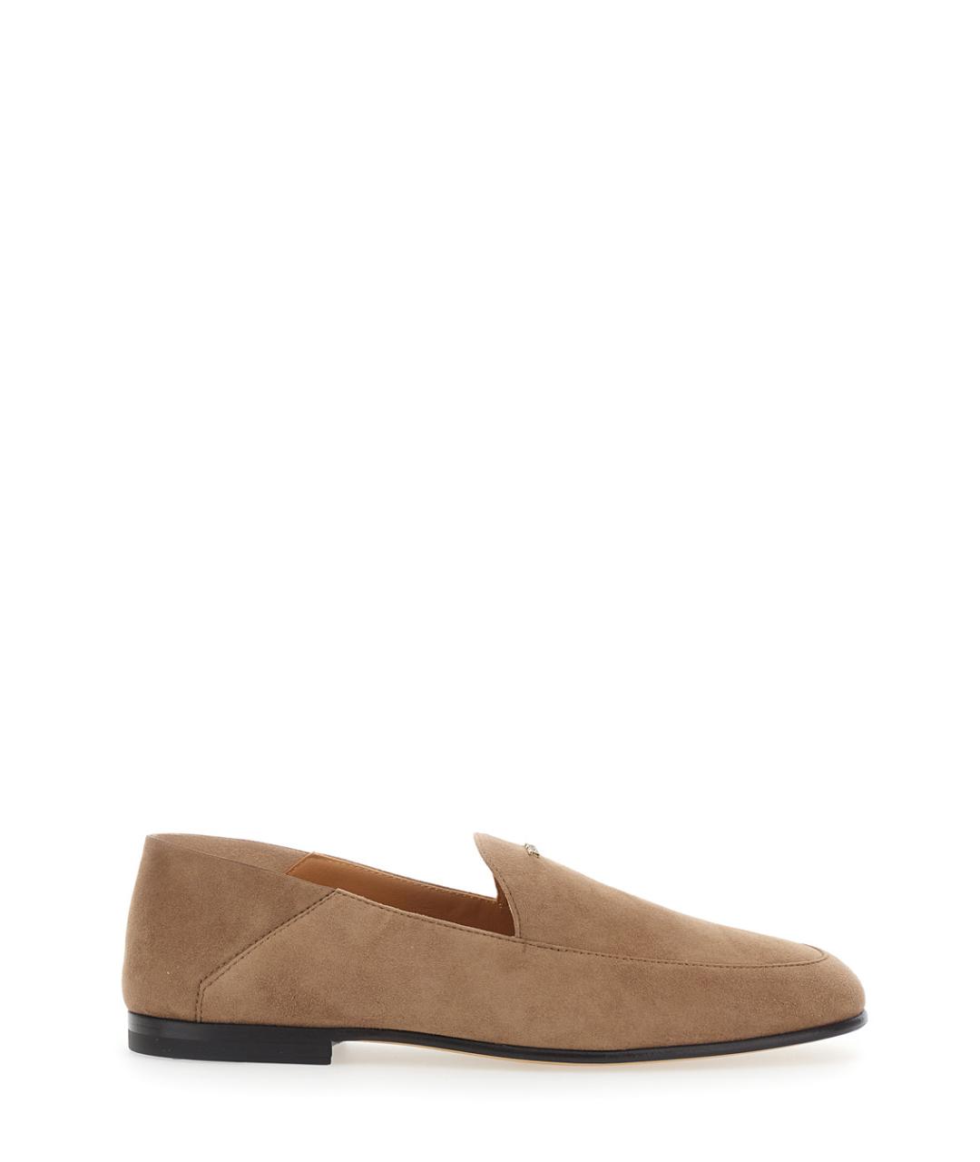 TOD'S Бежевые замшевые лоферы, фото 1