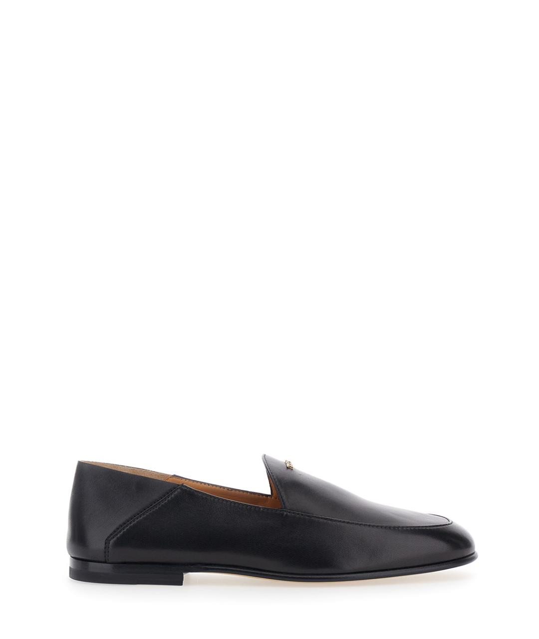 TOD'S Черные кожаные лоферы, фото 1