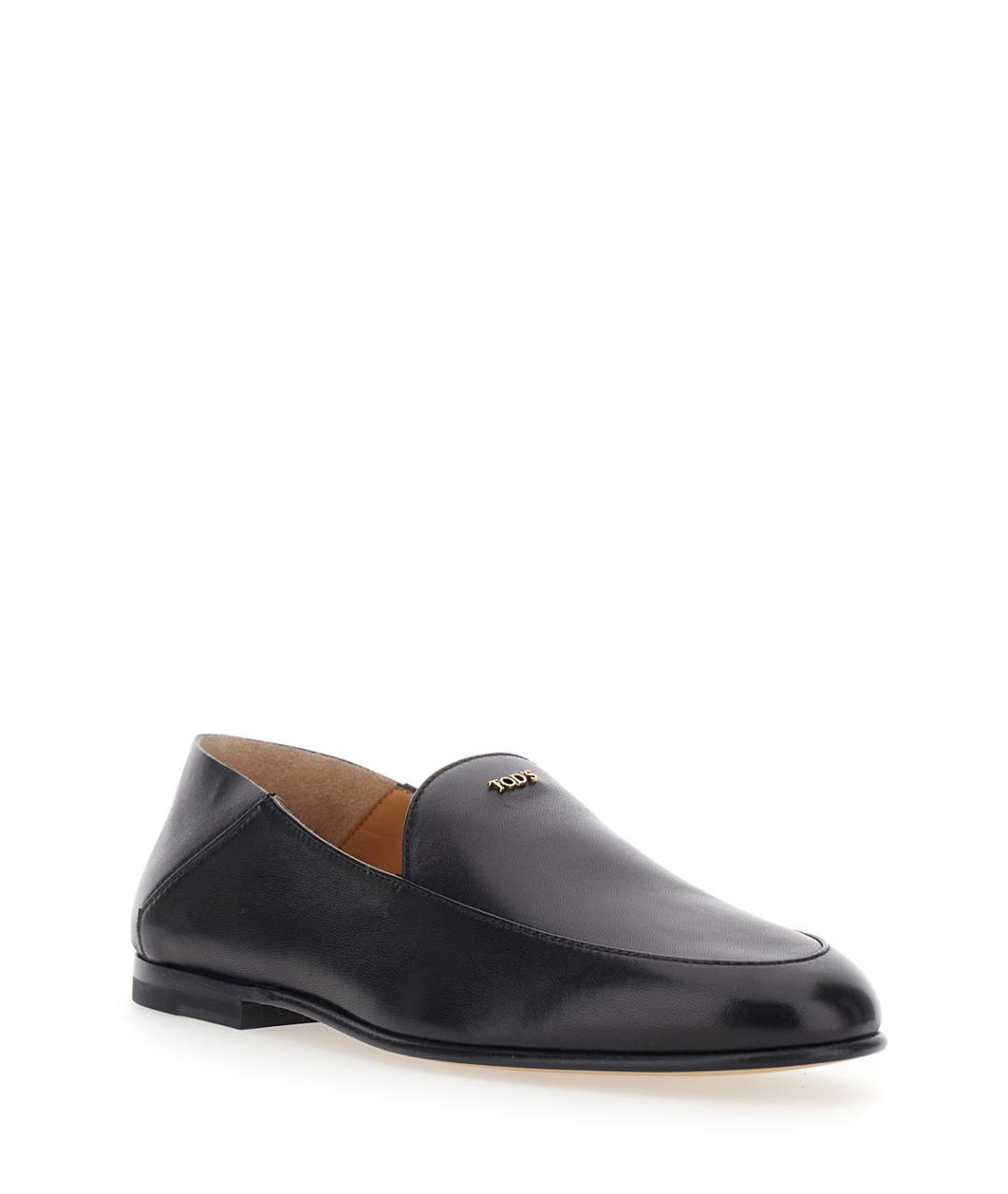 TOD'S Черные кожаные лоферы, фото 2