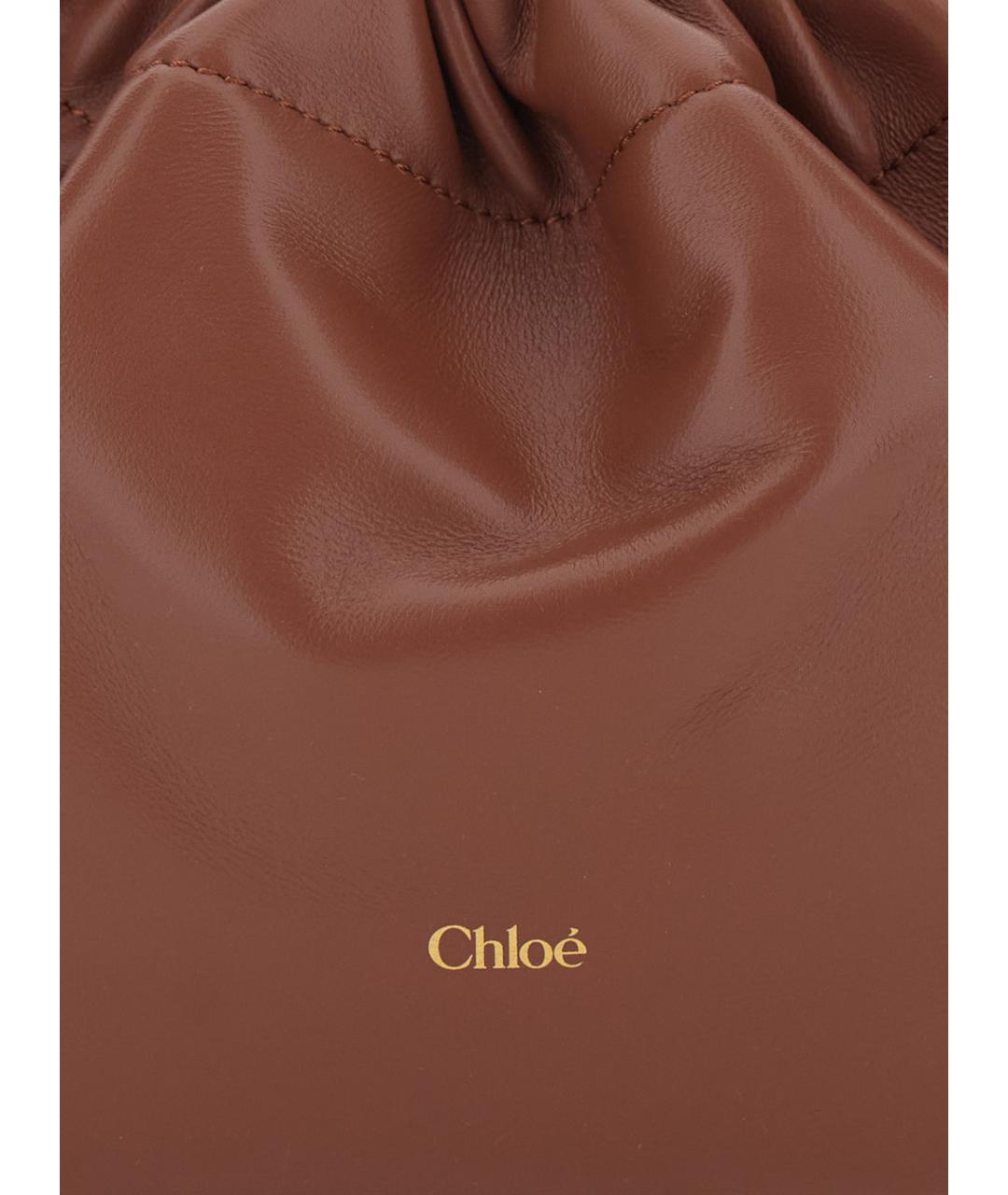 CHLOE Коричневая кожаная сумка через плечо, фото 3