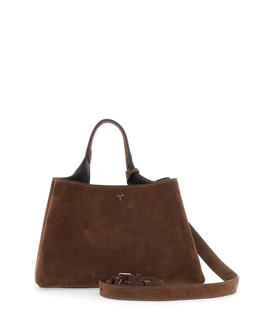 TOD'S Коричневая кожаная сумка тоут, фото 2