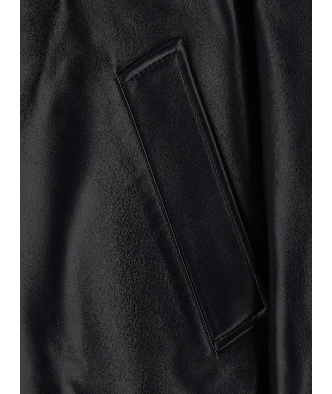 BALENCIAGA Черная кожаная куртка, фото 3