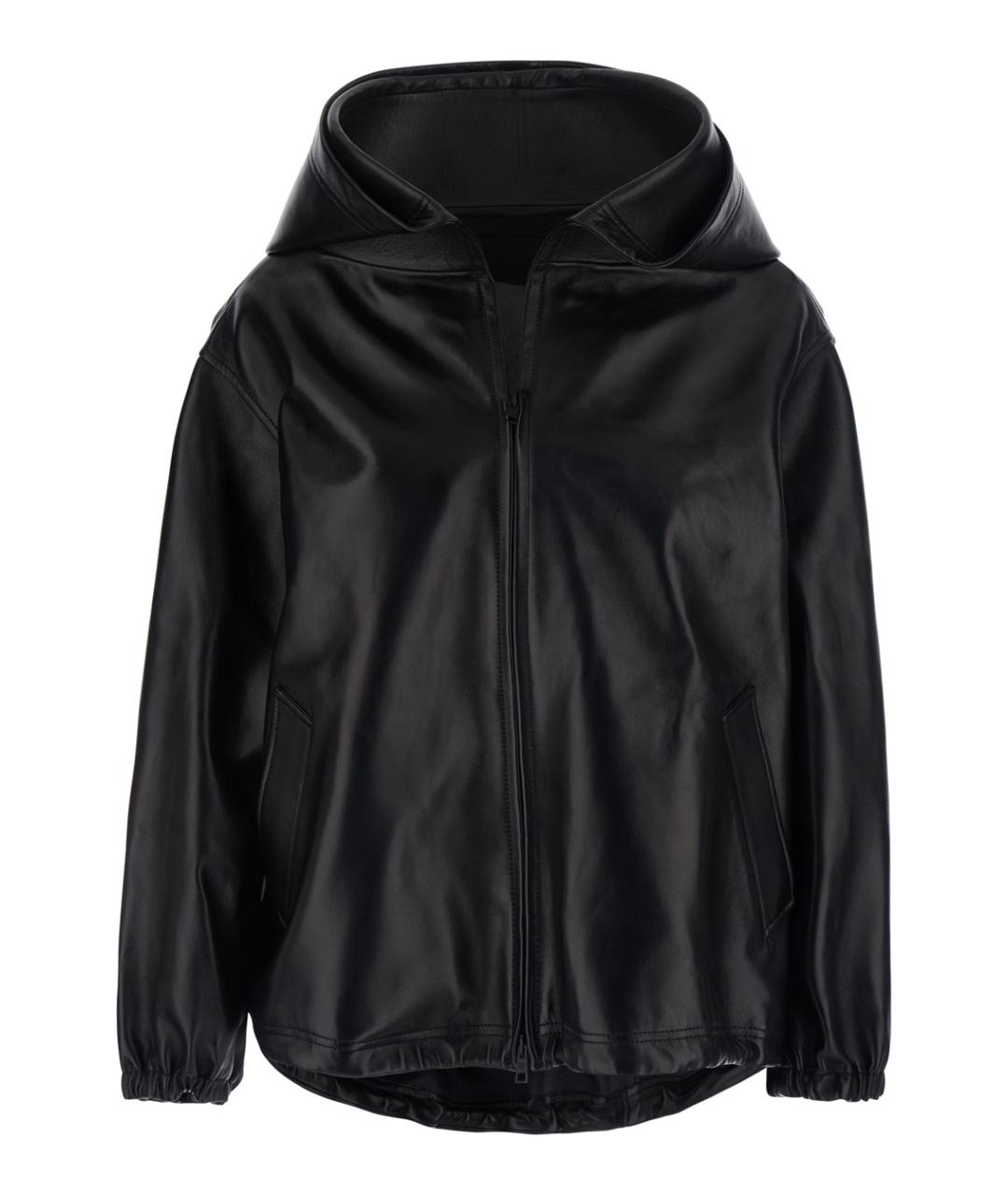 BALENCIAGA Черная кожаная куртка, фото 1
