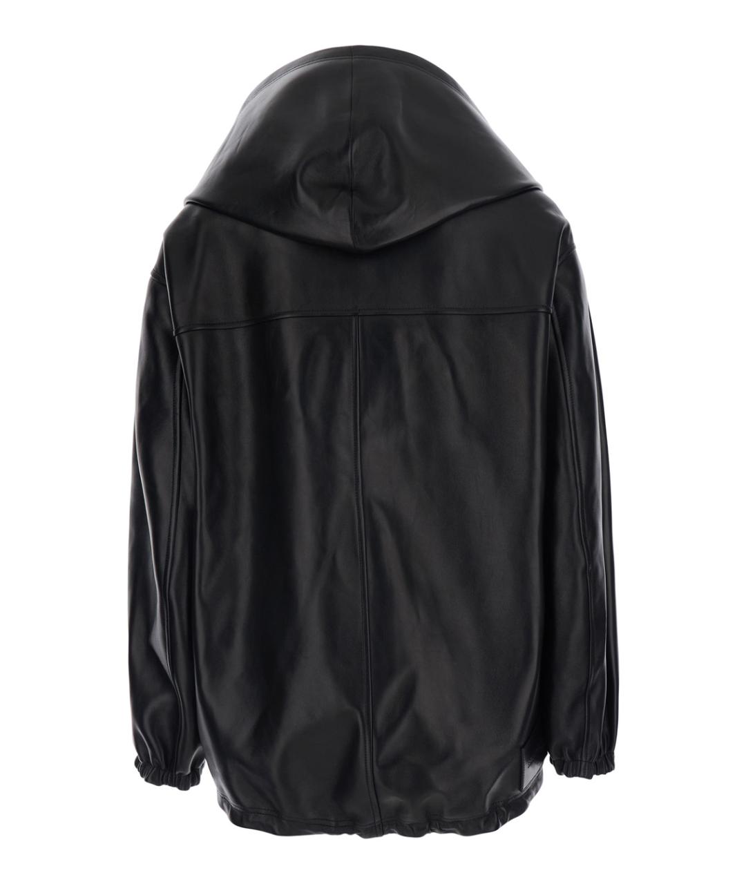 BALENCIAGA Черная кожаная куртка, фото 2