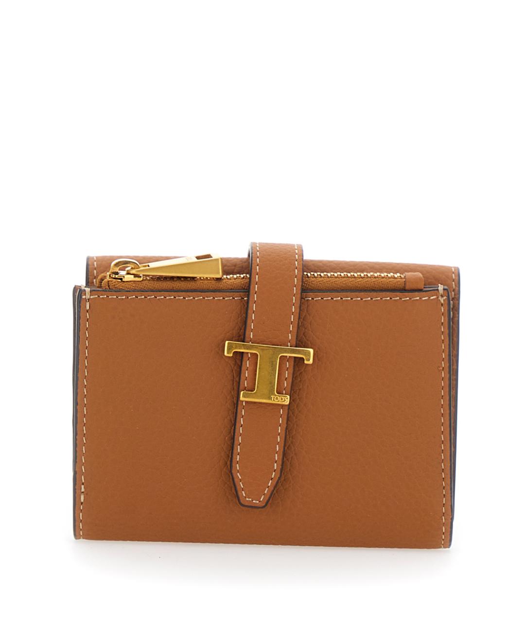 TOD'S Коричневый кожаный кошелек, фото 1