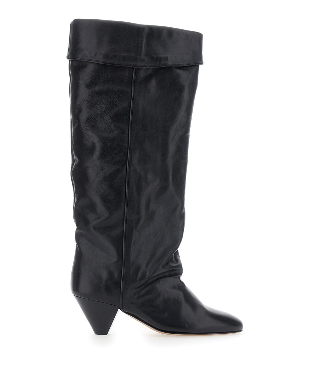 ISABEL MARANT Черные кожаные сапоги, фото 1