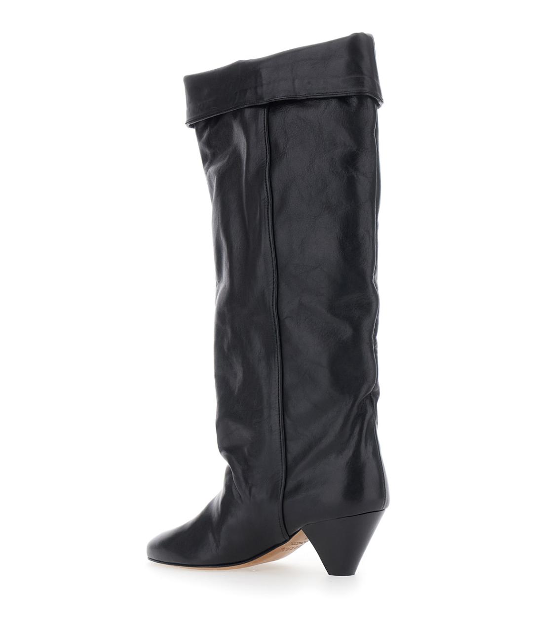 ISABEL MARANT Черные кожаные сапоги, фото 3