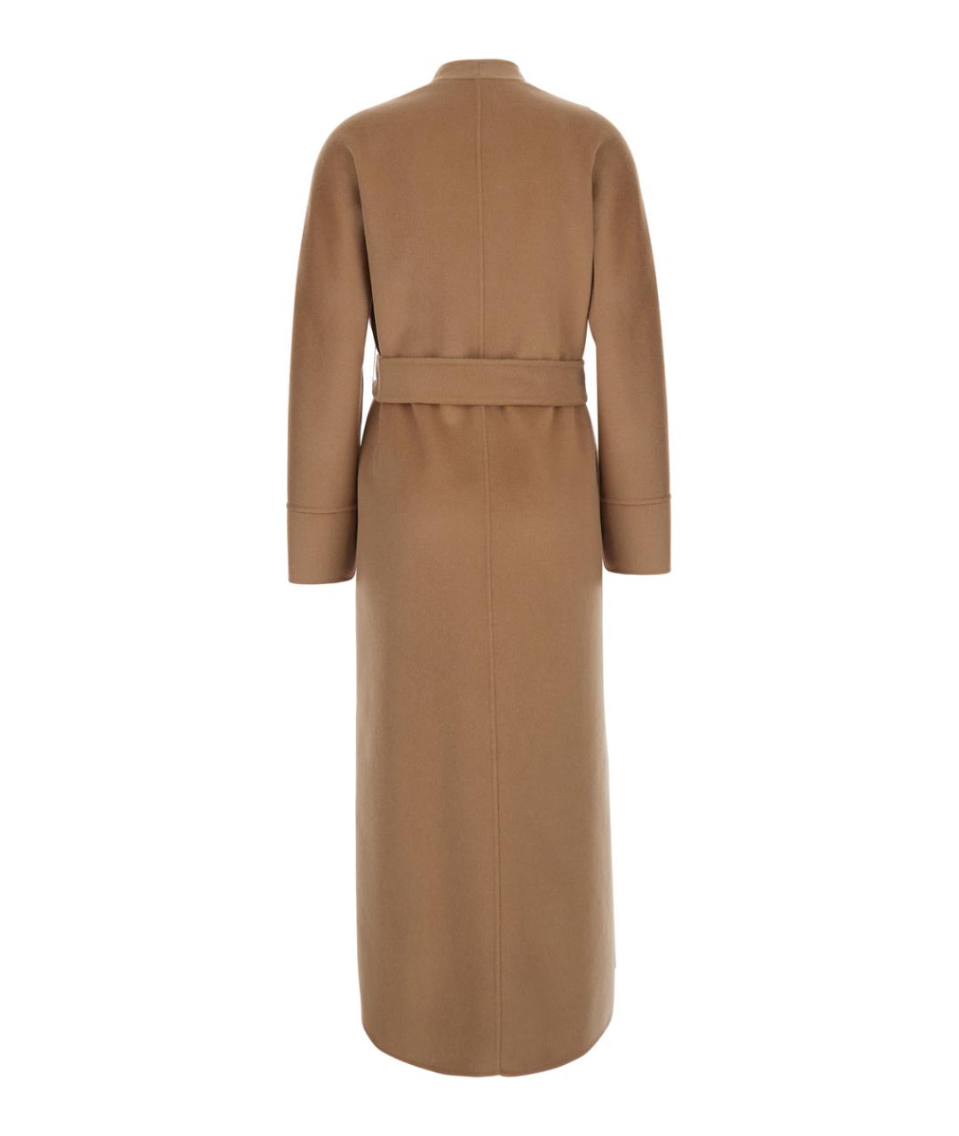 MAX MARA STUDIO Коричневое шерстяное пальто, фото 2