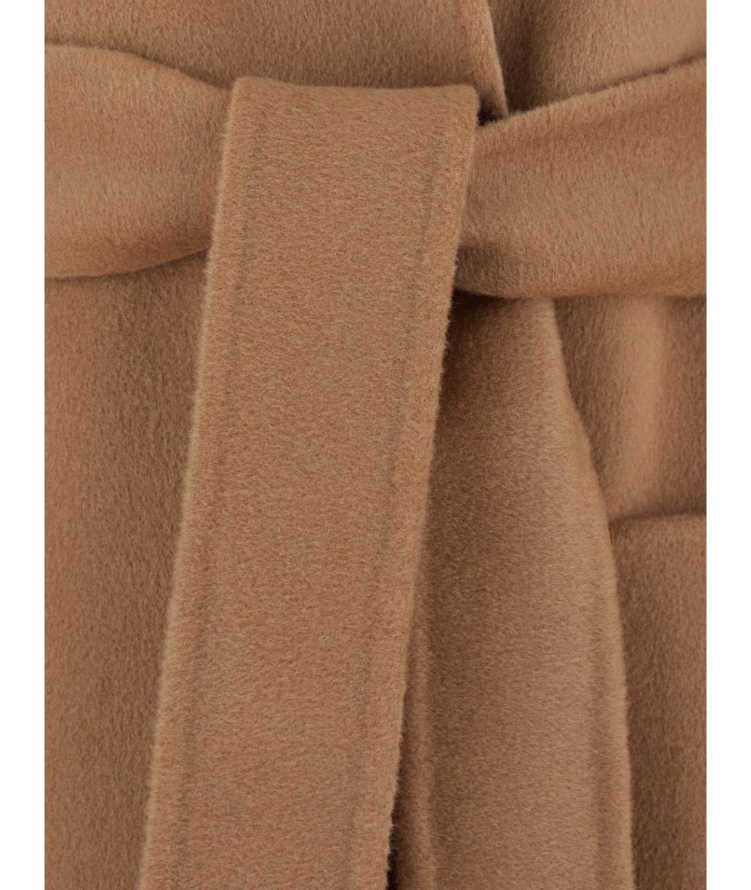MAX MARA STUDIO Коричневое шерстяное пальто, фото 3
