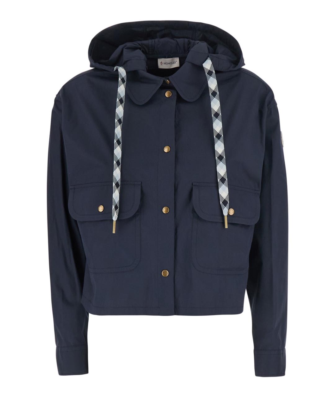 MONCLER Темно-синяя хлопковая куртка, фото 1