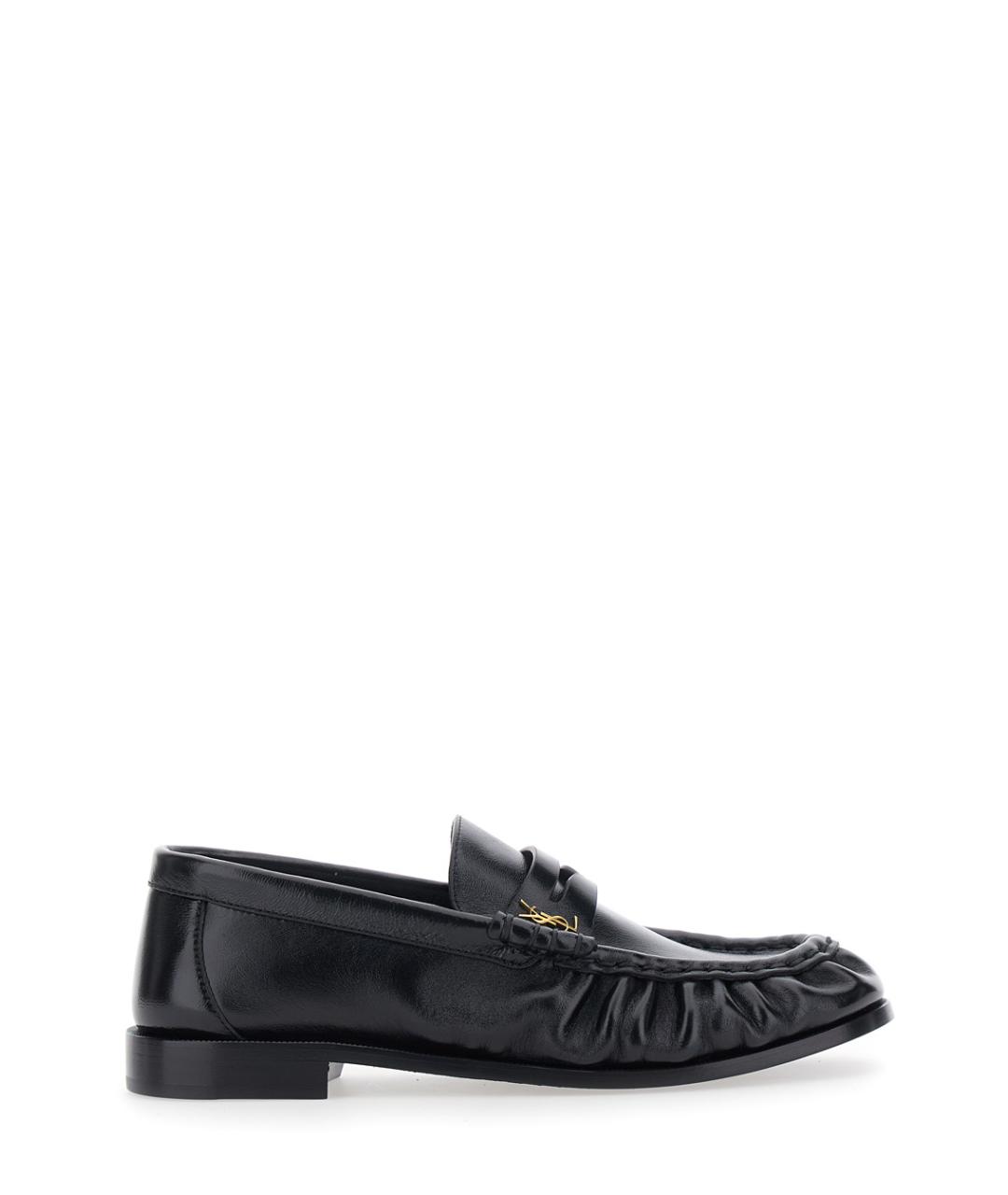 SAINT LAURENT Черные кожаные лоферы, фото 1