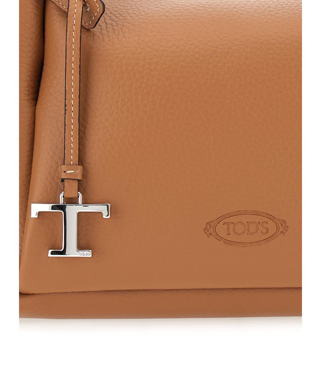 TOD'S Коричневая кожаная сумка через плечо, фото 3