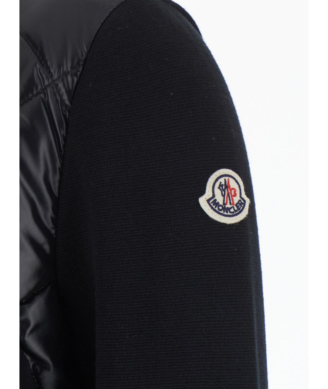 MONCLER Черный полиамидовый кардиган, фото 3