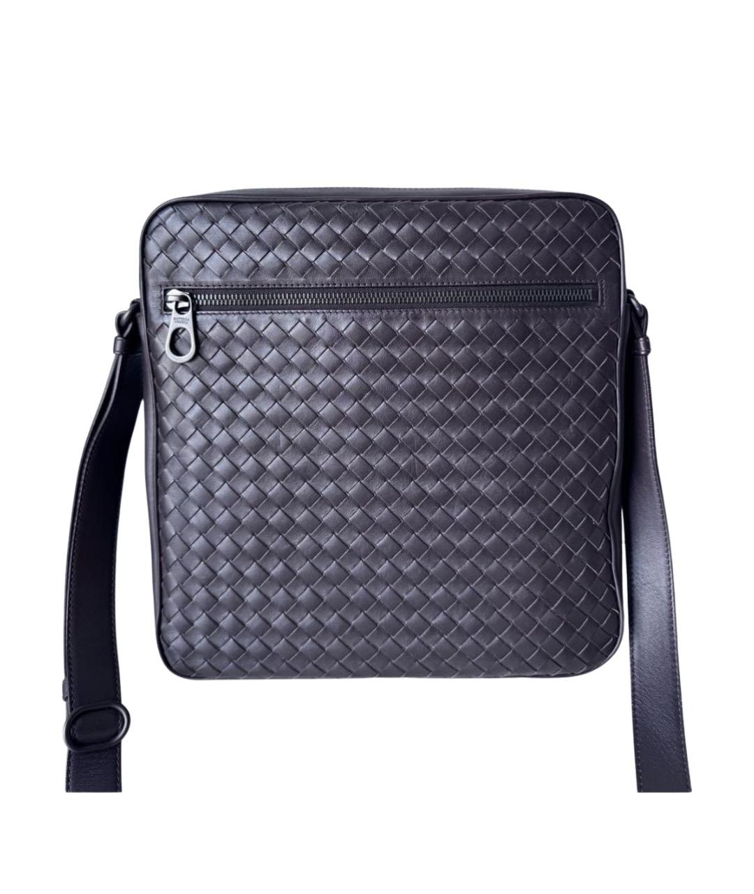 BOTTEGA VENETA Коричневая кожаная сумка на плечо, фото 1