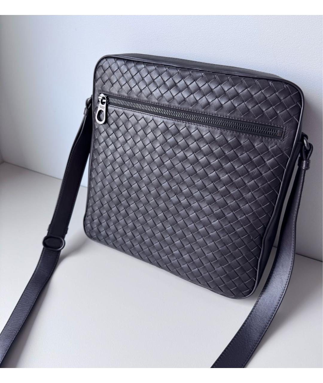 BOTTEGA VENETA Коричневая кожаная сумка на плечо, фото 3