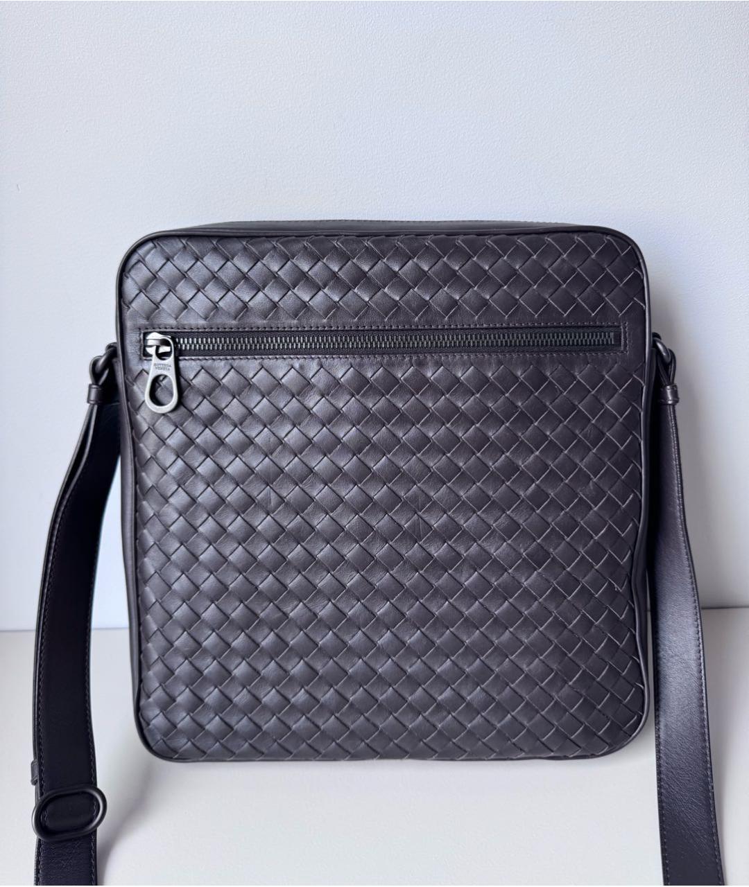 BOTTEGA VENETA Коричневая кожаная сумка на плечо, фото 9