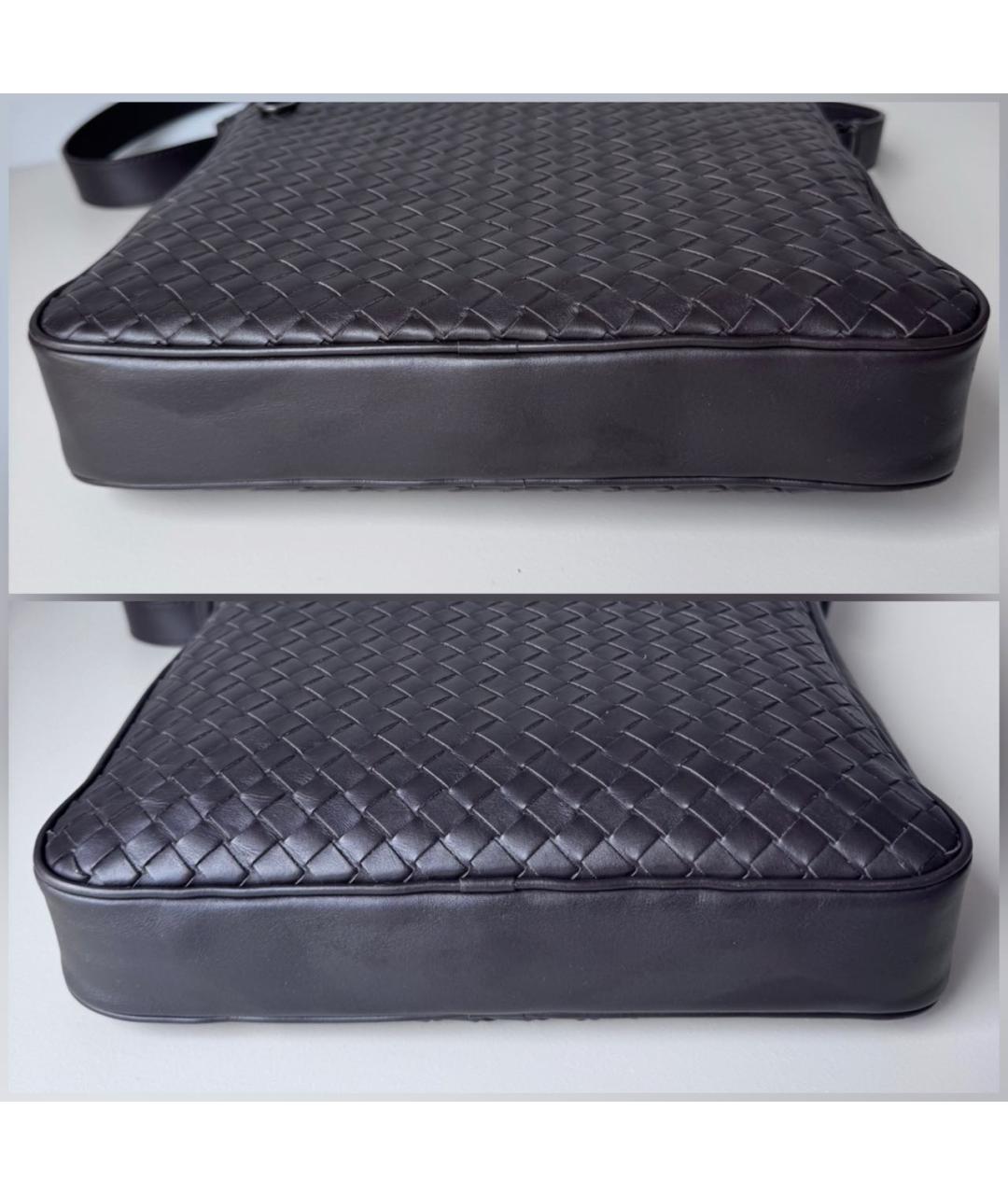 BOTTEGA VENETA Коричневая кожаная сумка на плечо, фото 8