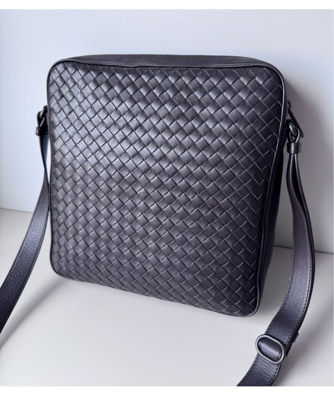 BOTTEGA VENETA Коричневая кожаная сумка на плечо, фото 5