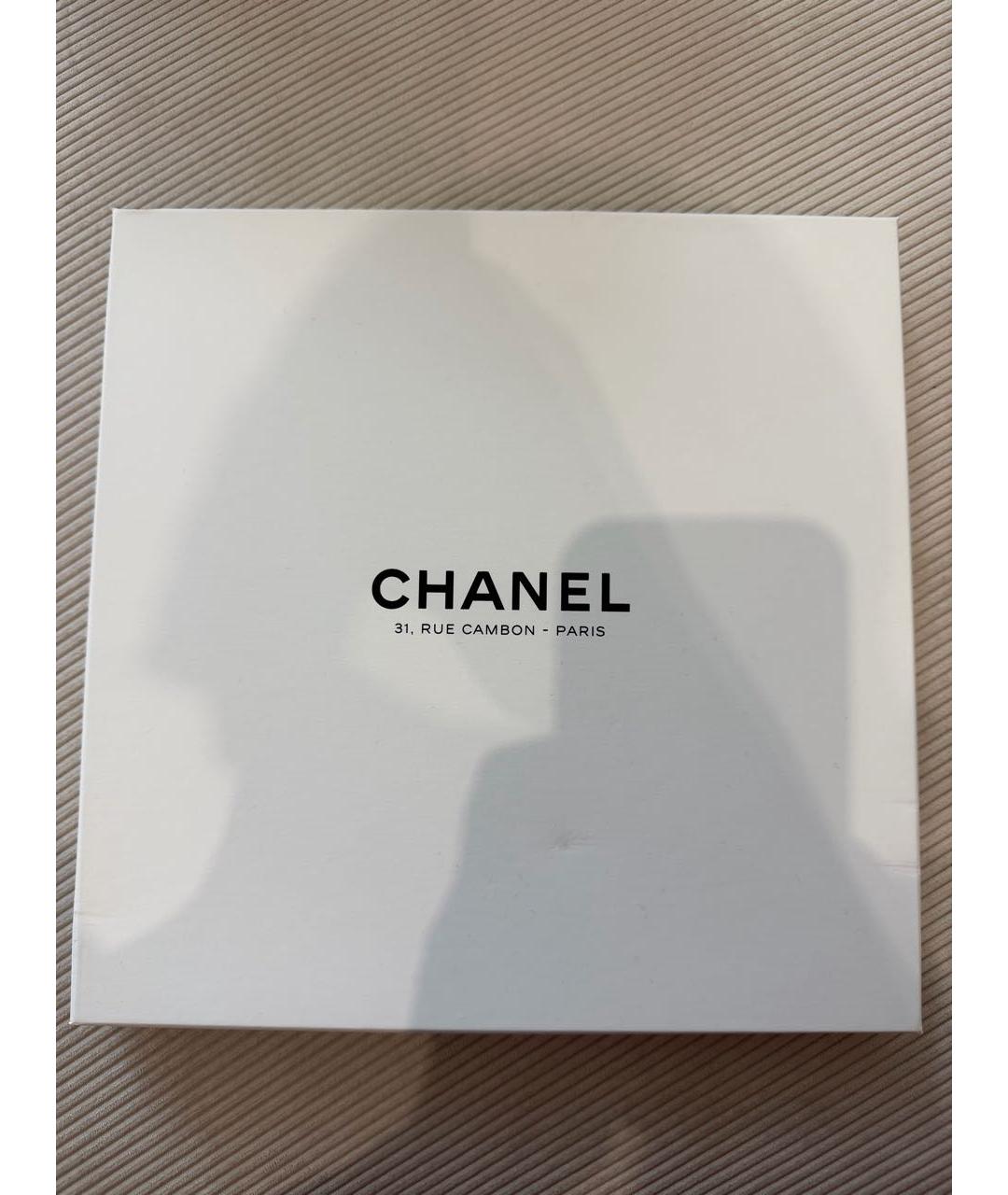 CHANEL Черный шелковый платок, фото 4