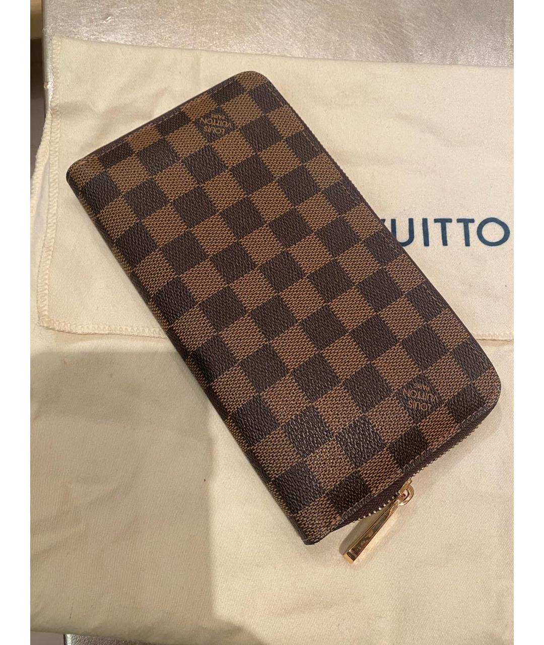 LOUIS VUITTON Коричневый кошелек, фото 3