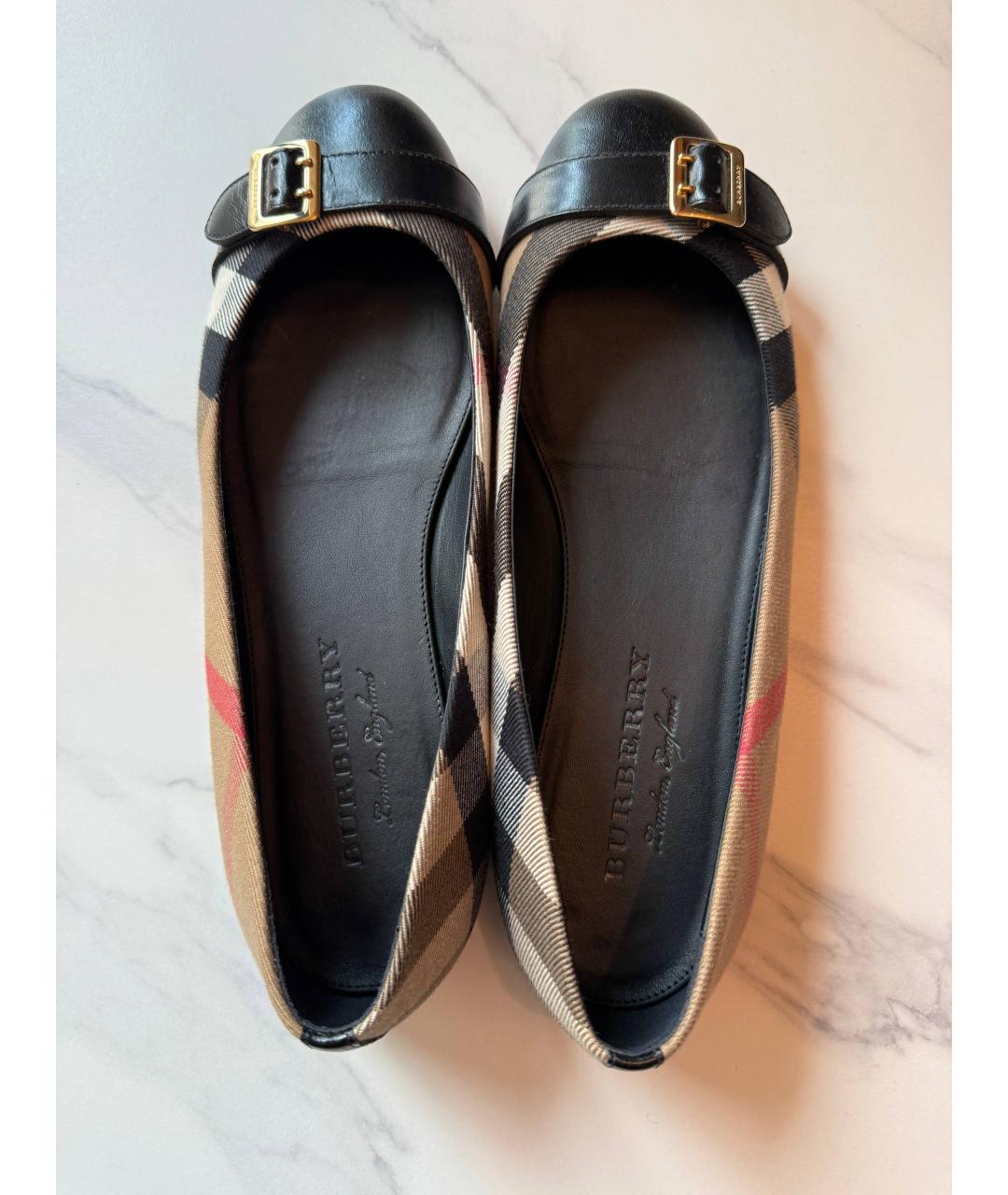 BURBERRY Коричневые балетки, фото 4