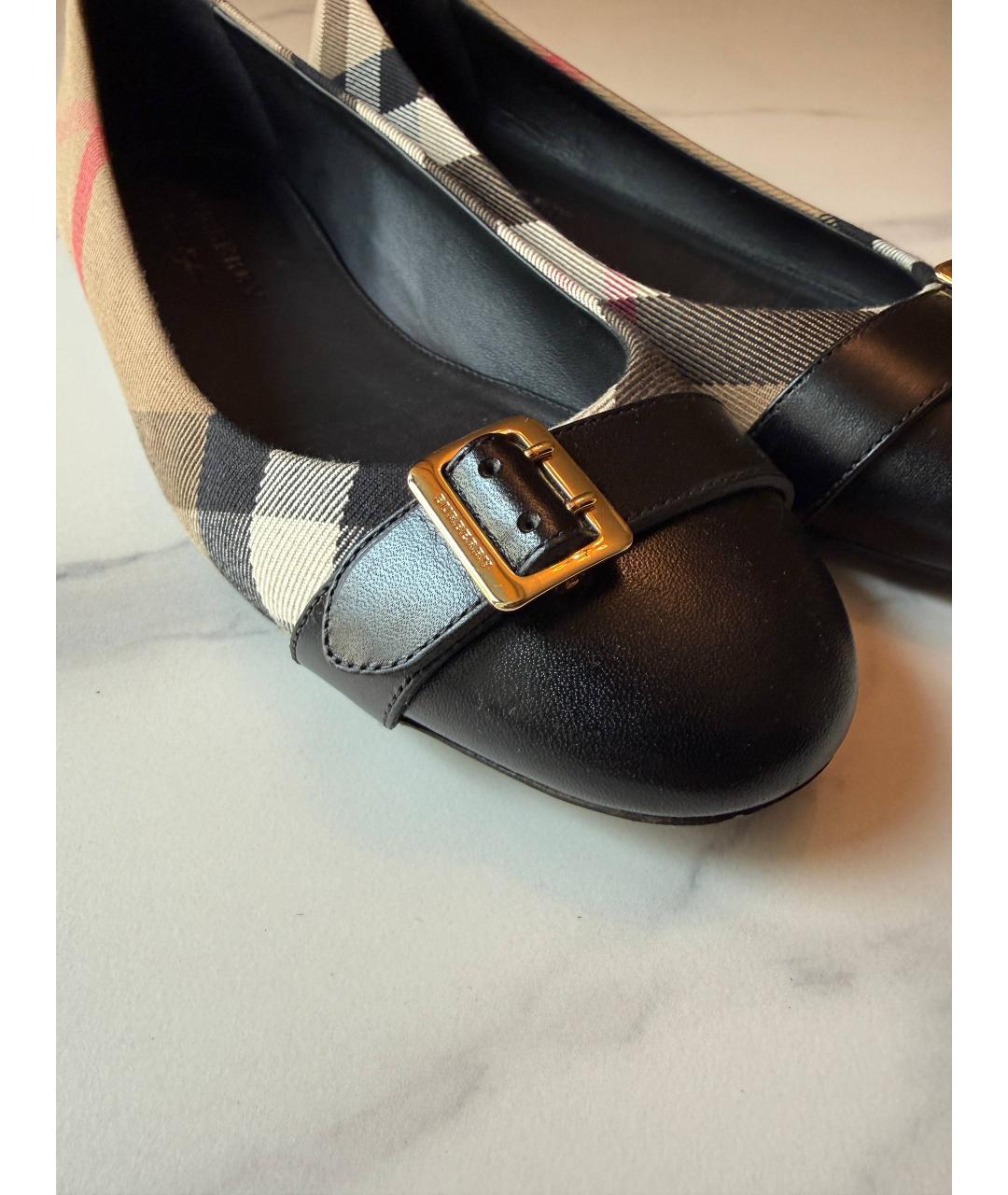 BURBERRY Коричневые балетки, фото 2
