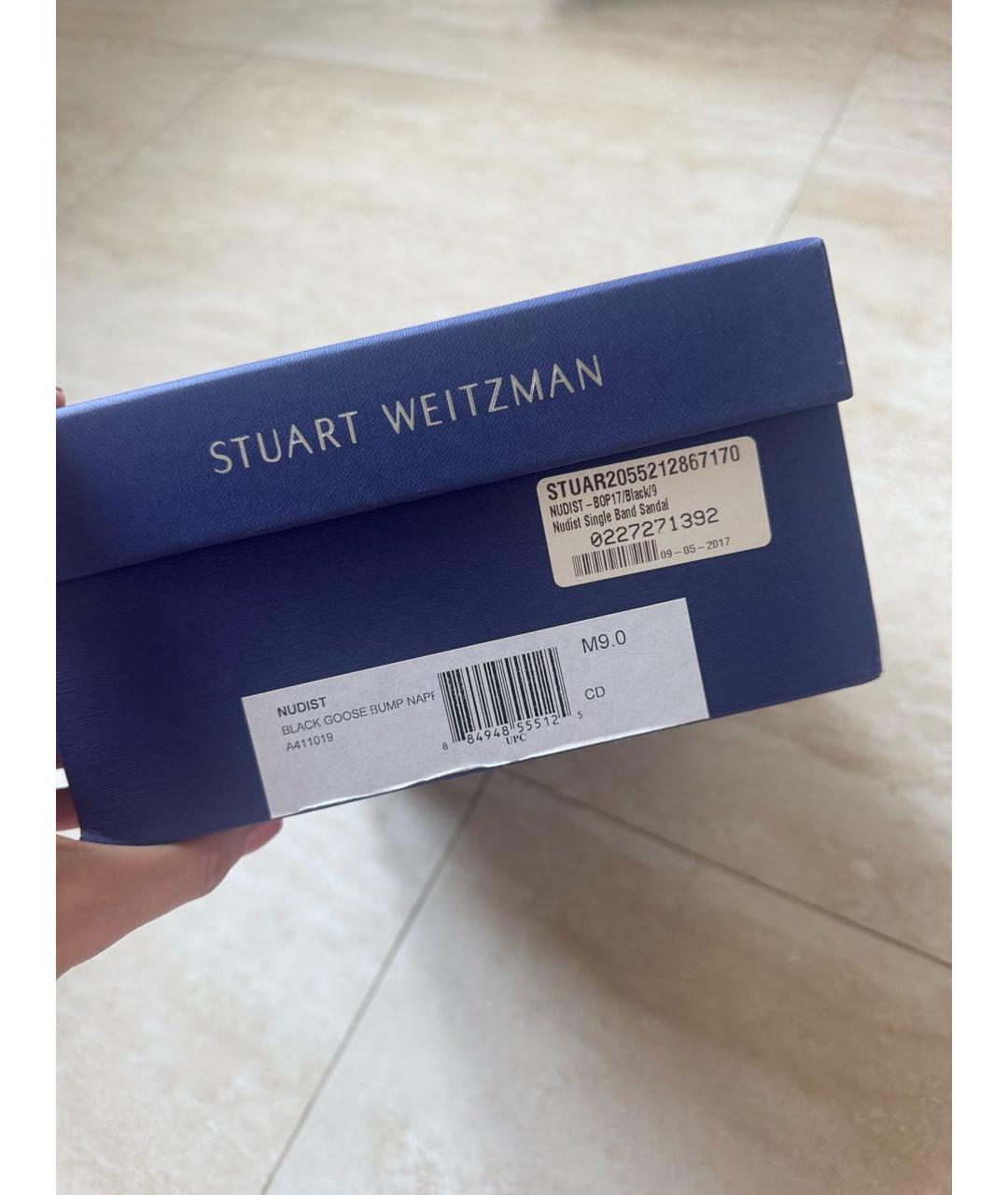 STUART WEITZMAN Черные замшевые босоножки, фото 5