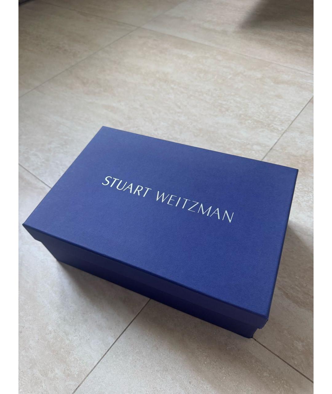 STUART WEITZMAN Черные замшевые босоножки, фото 6