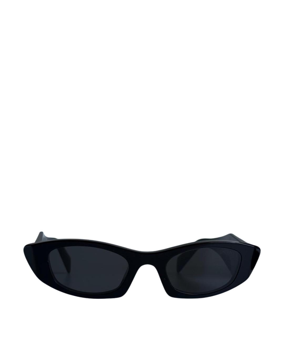 PRADA Черные пластиковые солнцезащитные очки, фото 1