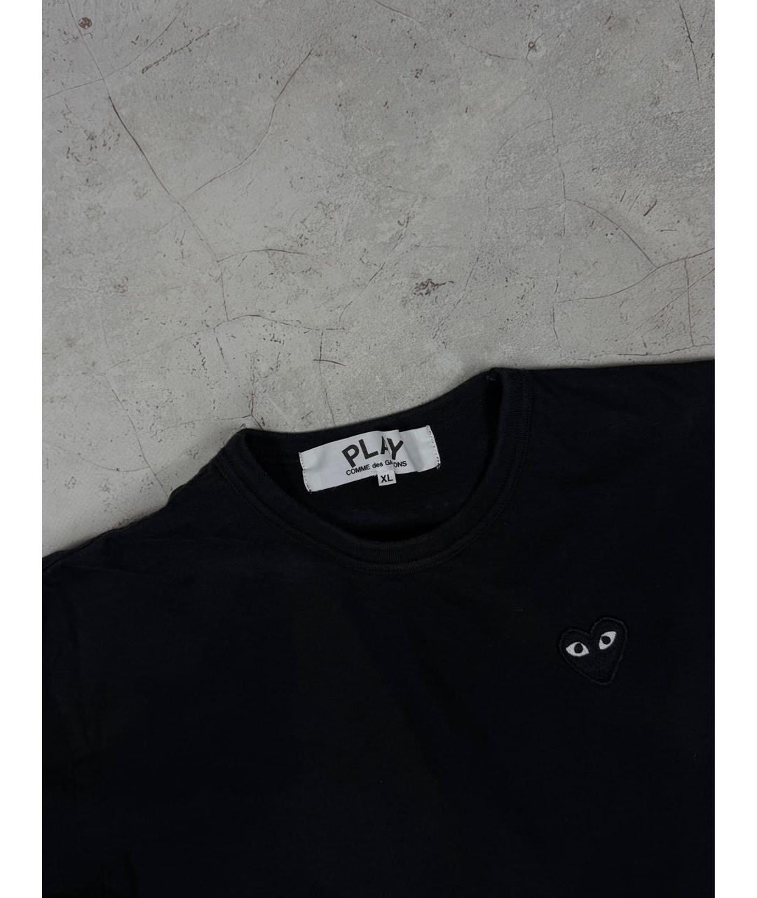 COMME DES GARÇONS Черная хлопковая футболка, фото 4