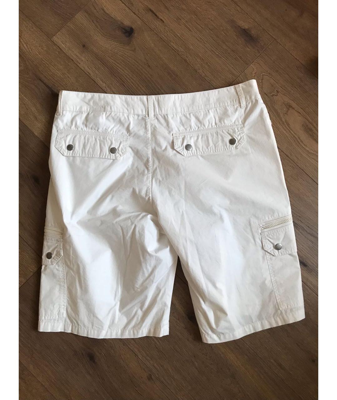 MONCLER Белые хлопко-эластановые шорты, фото 2