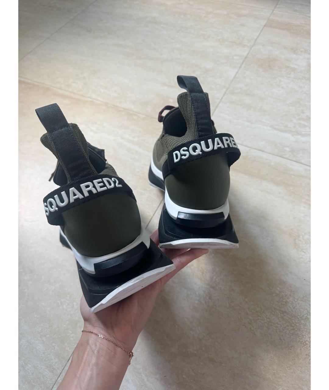 DSQUARED2 Желтые низкие кроссовки / кеды, фото 3