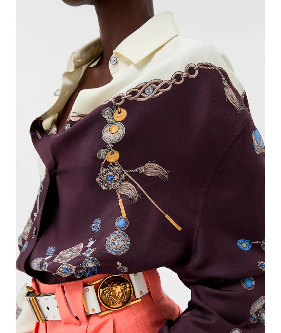 VERSACE Мульти шелковая рубашка, фото 5