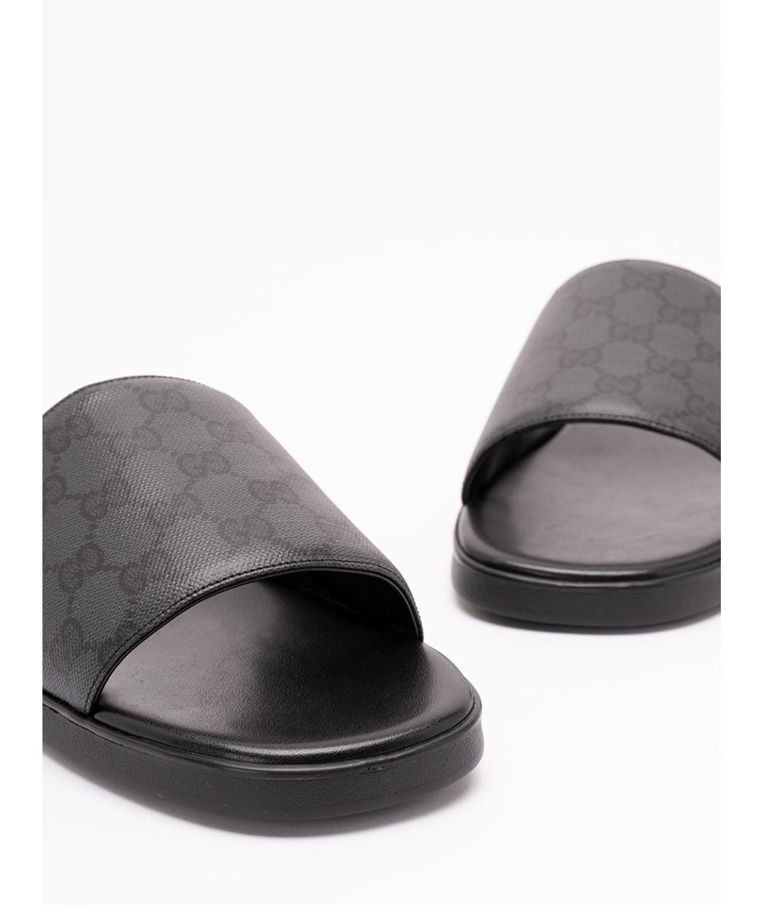 GUCCI Черные шлепанцы, фото 5