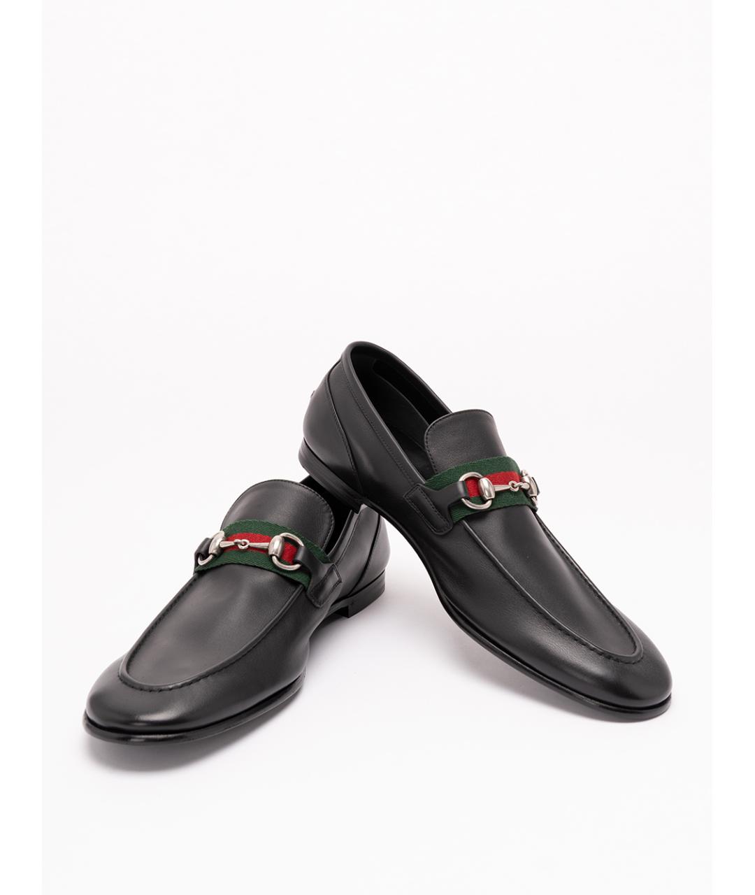 GUCCI Черные кожаные лоферы, фото 6