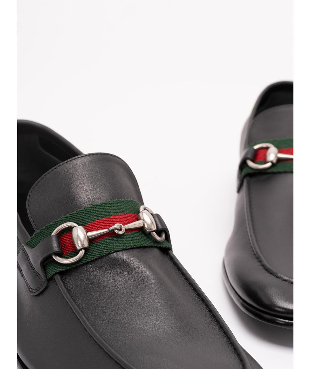 GUCCI Черные кожаные лоферы, фото 5