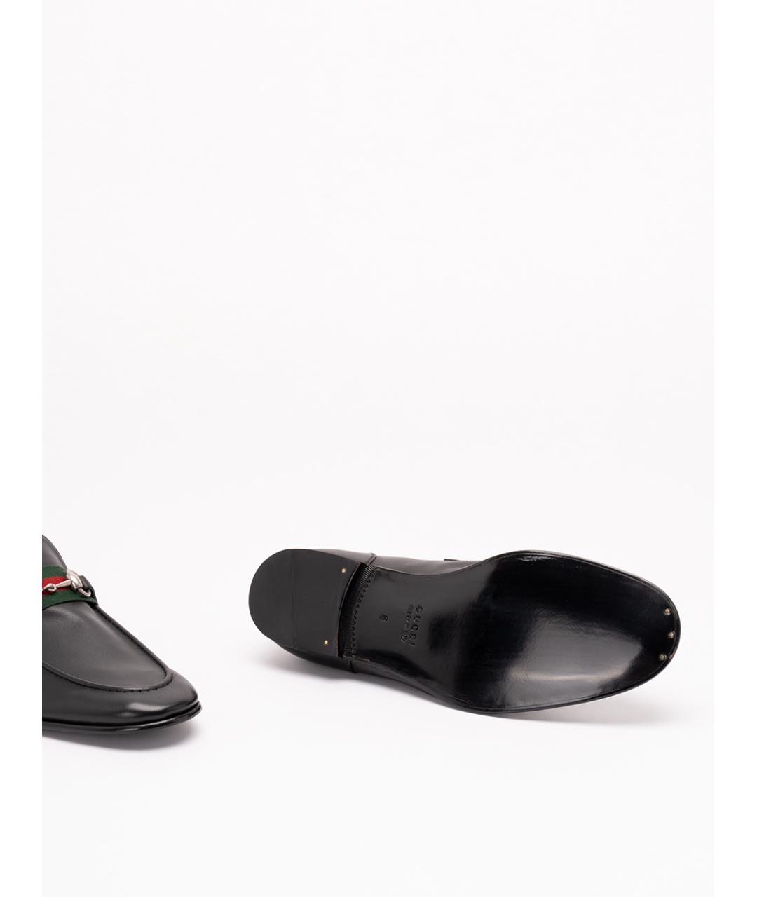 GUCCI Черные кожаные лоферы, фото 4