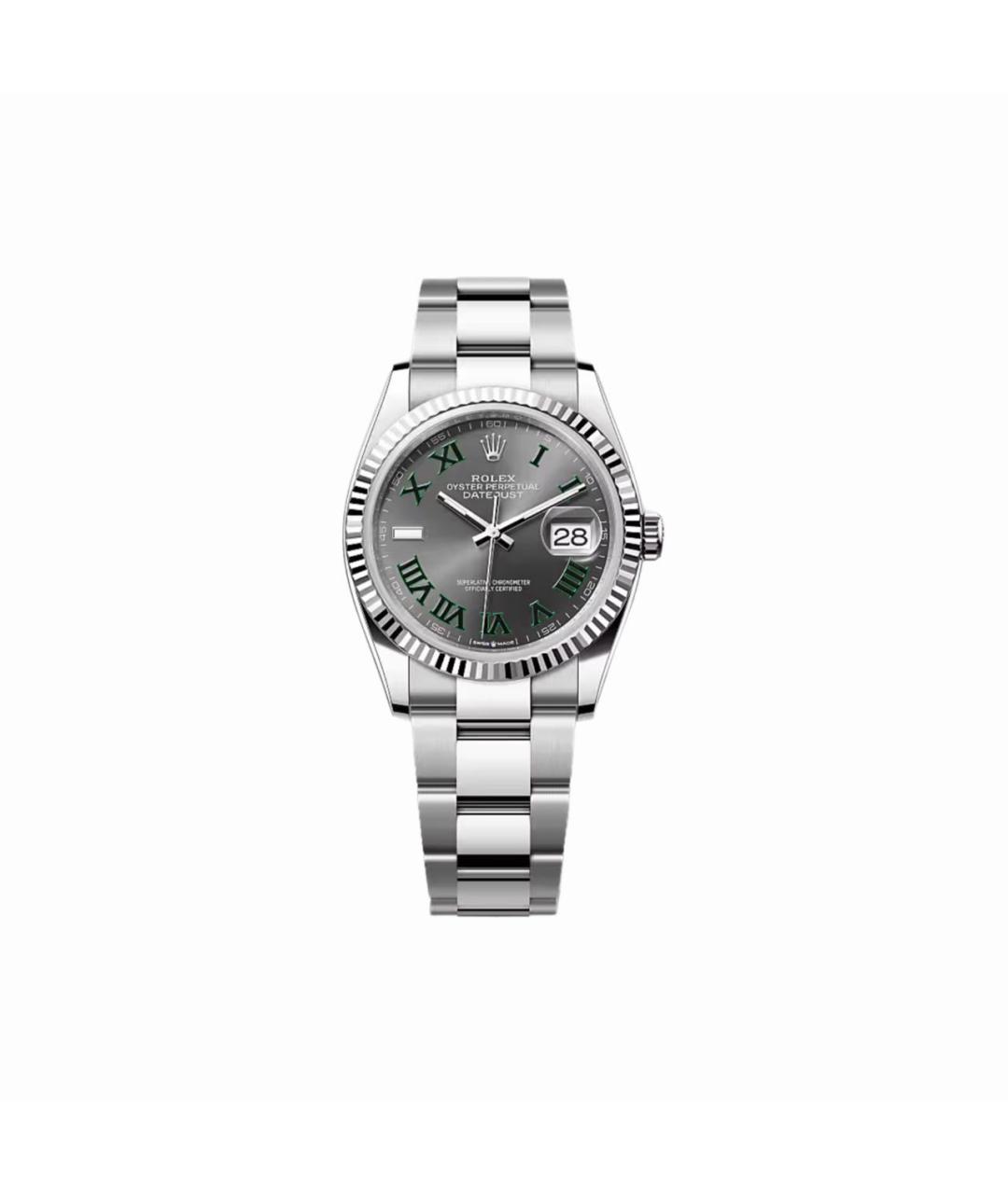 ROLEX Серые часы из белого золота, фото 3