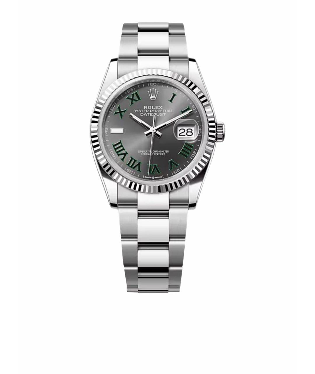 ROLEX Серые часы из белого золота, фото 1